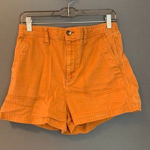 Orange High-Waisted Shorts